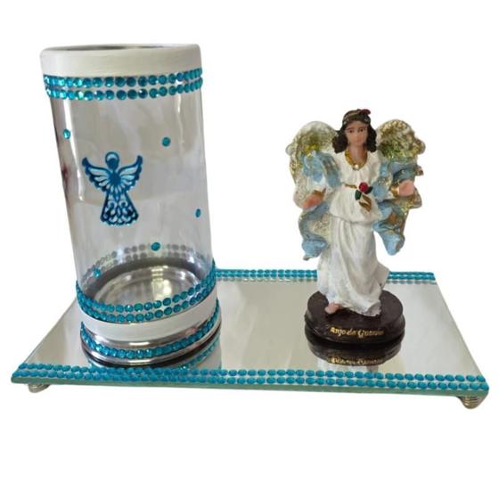 Imagem de Kit Altar Porta Vela Escultura Anjo Da Guarda - Selecione