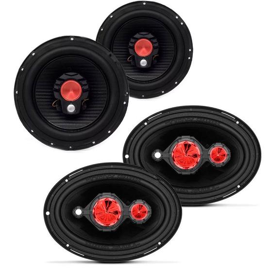 Kit Alto Falante Bomber 6 Pol 50W Rms + 6x9 Pol 70W Rms 4 Ohms Menor preço em Kit Alto Falante Bomber 6 Pol 50W Rms + 6x9 Pol 70W Rms 4 Ohms
