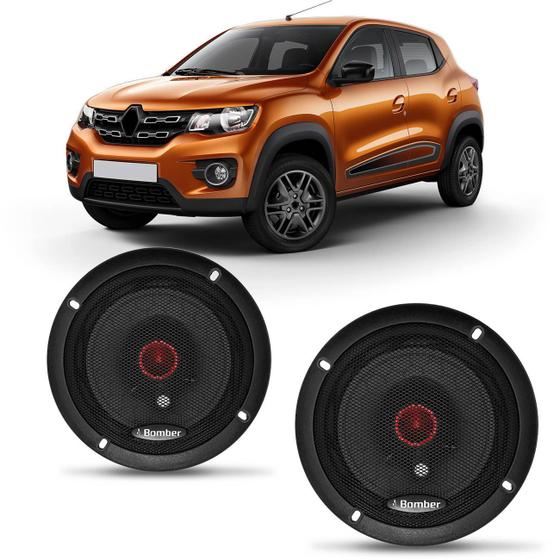 Imagem de Kit Alto Falante Bomber Renault Kwid 2017 a 2018 6 Polegadas 120W RMS 4 Ohms com Tela Par