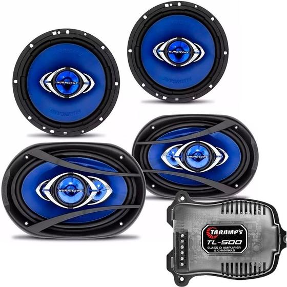 Imagem de Kit Alto Falante Hurricane 6 + 6x9 280w Rms + Modulo Taramps