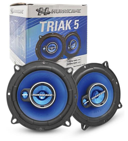 Imagem de Kit Alto Falante Hurricane Triaxial Triak 5 Polegadas 100W