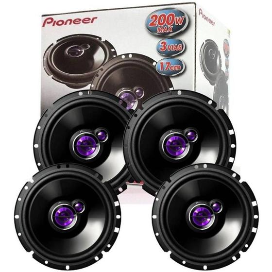 Kit Alto Falante Pioneer Triaxial 6x6 4 Peças 200w Rms total 50w rms Cada Menor preço em Kit Alto Falante Pioneer Triaxial 6x6 4 Peças 200w Rms total 50w rms Cada