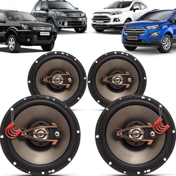 Kit Alto Falantes Dianteiros e Traseiros Ford Ecosport 2004 até 2021