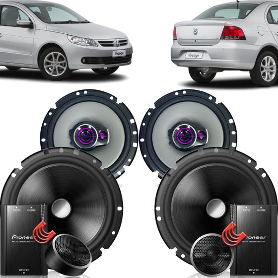 Kit Alto Falantes Dianteiros e Traseiros Voyage G5 2008 até 2012 - Pioneer Kit 2 Vias e Triaxial Menor preço em Kit Alto Falantes Dianteiros e Traseiros Voyage G5 2008 até 2012 - Pioneer Kit 2 Vias e Triaxial