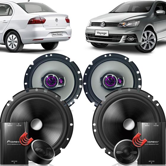 Kit Alto Falantes Dianteiros e Traseiros Voyage G7 2017 até 2018 - Pioneer Kit 2 Vias e Triaxial Menor preço em Kit Alto Falantes Dianteiros e Traseiros Voyage G7 2017 até 2018 - Pioneer Kit 2 Vias e Triaxial