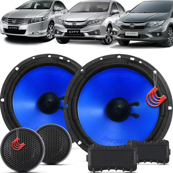 Imagem de Kit Alto Falantes Dianteiros Honda City 2009 até 2021 - Hurricane Class Duas Vias 260w