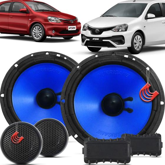 Imagem de Kit Alto Falantes Dianteiros Toyota Etios 2013 até 2020 - Hurricane Class Duas Vias 260w