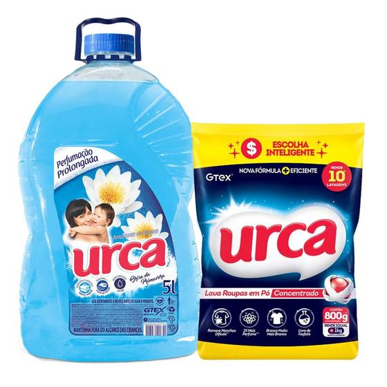 Imagem de Kit Amaciante 5l Urca E Sabão Em Pó Concentrado Urca 800g