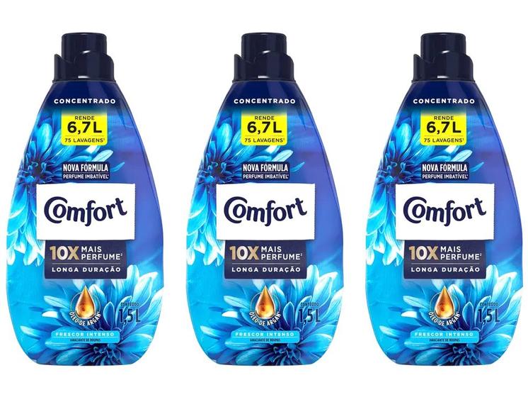Kit Amaciante Comfort Intense Concentrado 1,5L – 3 Unidades