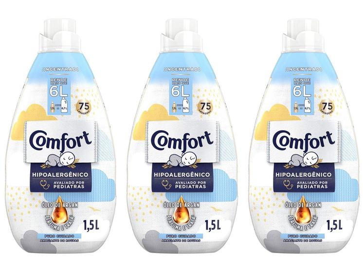 Kit Amaciante Comfort Puro Cuidado Intense Menor preço em Kit Amaciante Comfort Puro Cuidado Intense