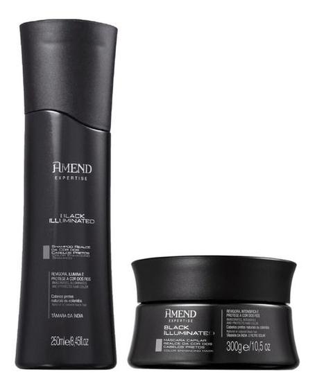 Imagem de Kit Amend Black Illuminated - Shampoo 250ml + Máscara 300g