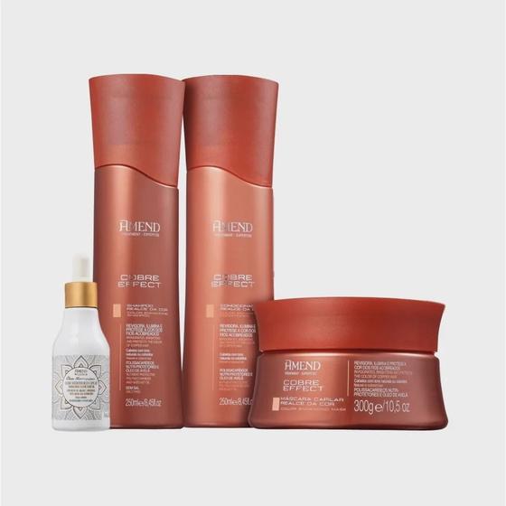 Kit Amend Cobre effect + Nutrição (Shampoo + Condicionador + Máscara