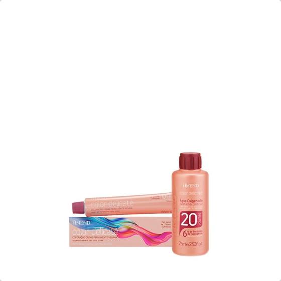 Imagem de Kit Amend Color Delicaté Coloração 0.43 Cobre Intensificador + Água Oxigenada Vol 20