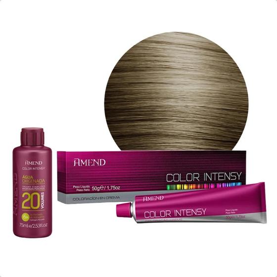 Imagem de Kit Amend Color Intensy 7.3 Louro Médio dourado + Água Oxigenada Vol20