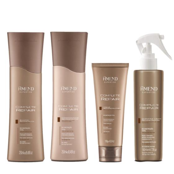 Imagem de Kit Amend Complete Repair Shampoo + Cond + Creme + Queratina