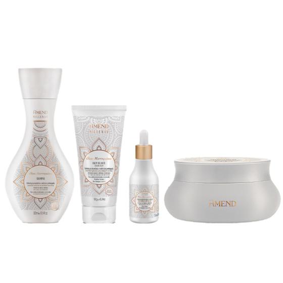 Imagem de Kit Amend Óleos Marroquinos Shampoo+Mask+ Balm+ Elixir.Nutri