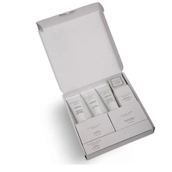 Imagem de Kit Amenities Premium 2 caixas Presente Hotel c 8 itens Florence Blanc Argan Realgems