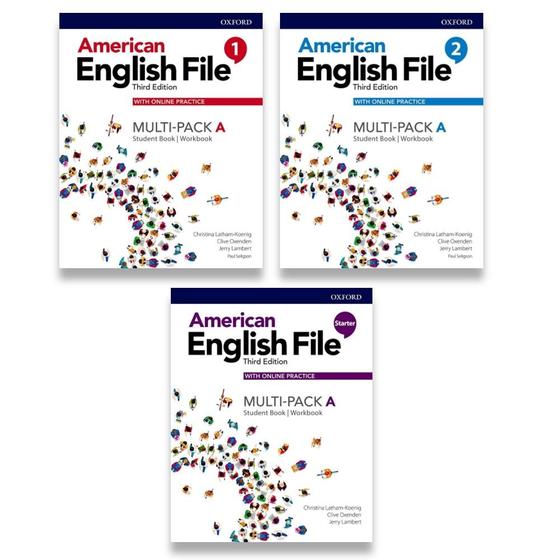 Imagem de Kit American English File: (1A + 2A  Multi-pack + Starter: Student Book/workbook Multi-pack A) With Online Practice