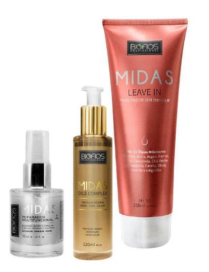 Imagem de Kit Amor Midas Biofios - Leave In + Óleo Argan + Reparador