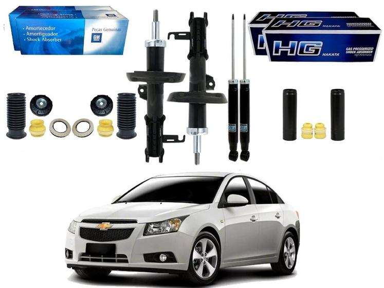 Imagem de Kit amortecedor dianteiro traseiro chevrolet cruze sedan 1.8 2011 a 2016