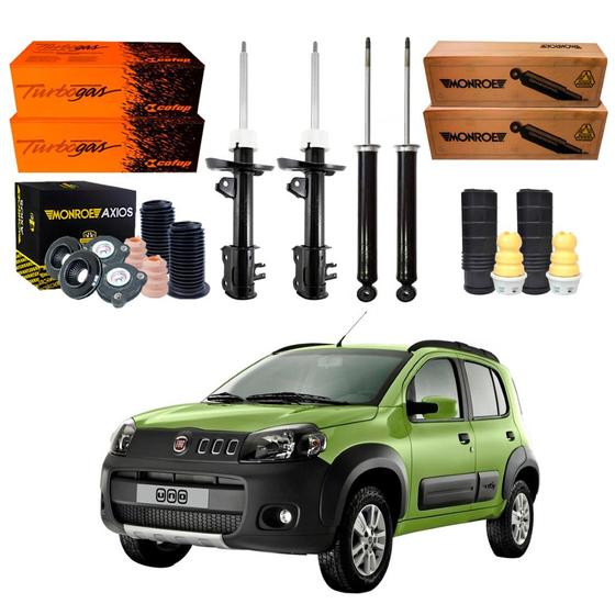 Imagem de Kit amortecedor dianteiro traseiro cofap fiat novo uno way 1.4 2010 a 2016