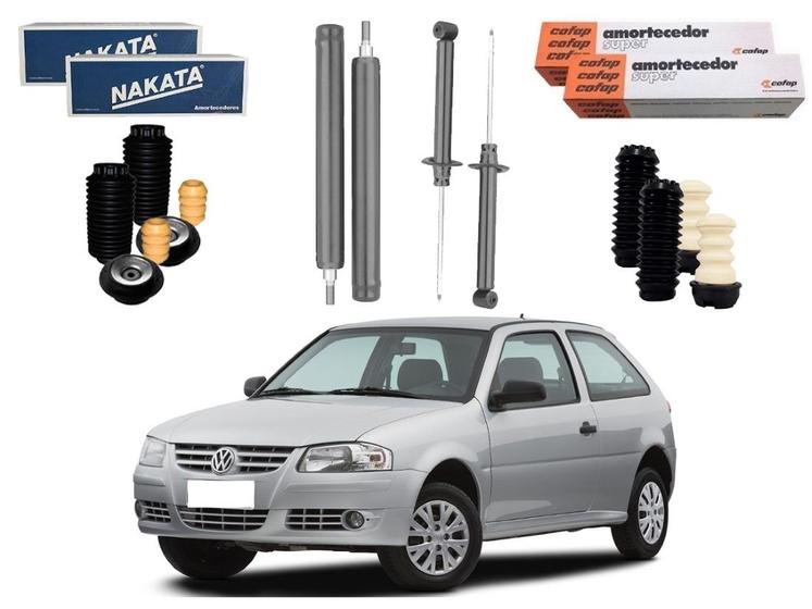 Kit amortecedor dianteiro traseiro cofap nakata original volkswagen gol g4 1.0 2006 a 2014 Menor preço em Kit amortecedor dianteiro traseiro cofap nakata original volkswagen gol g4 1.0 2006 a 2014