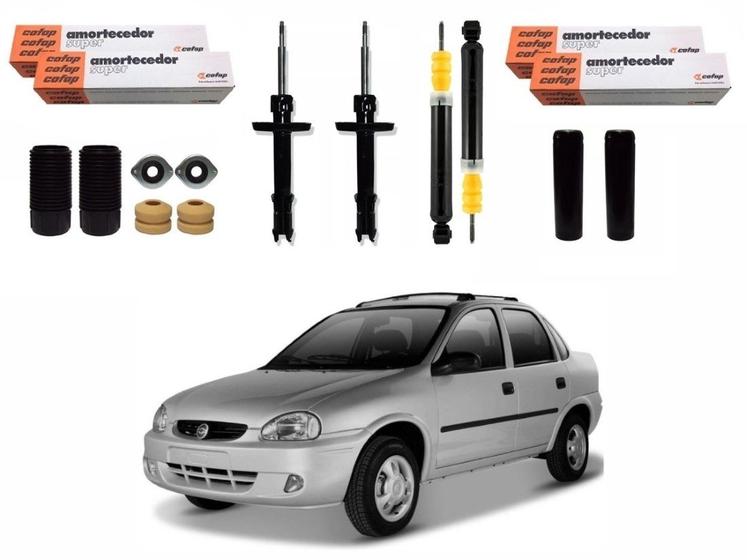 Imagem de Kit amortecedor dianteiro traseiro cofap original chevrolet corsa classic 1.0 1996 a 2010