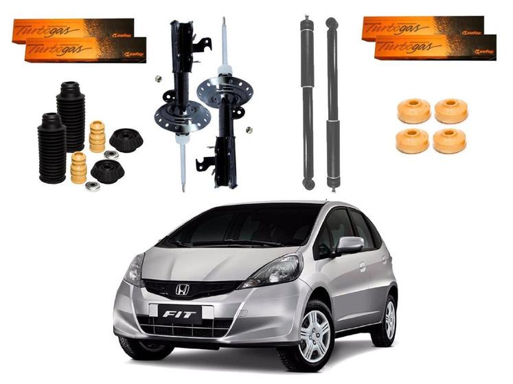 Imagem de Kit amortecedor dianteiro traseiro cofap original honda new fit 1.4 1.5 2009 a 2013