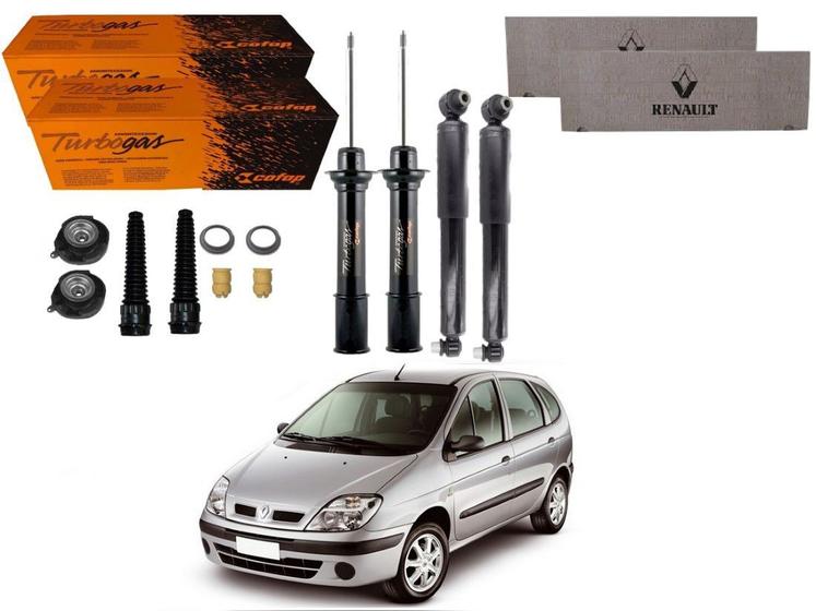 Imagem de Kit amortecedor dianteiro traseiro cofap renault scenic 1.6 2.0 2003 a 2010