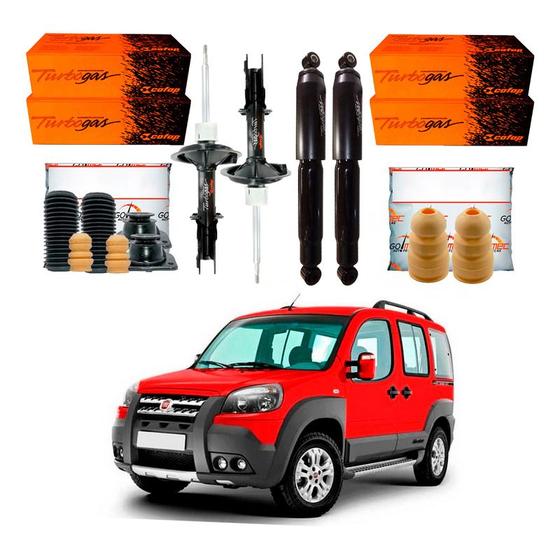 Imagem de Kit Amortecedor Dianteiro Traseiro Doblo Adv 1.8 2011 A 2019