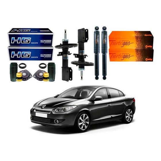 Imagem de Kit Amortecedor Dianteiro Traseiro Fluence 2.0 2010 A 2014