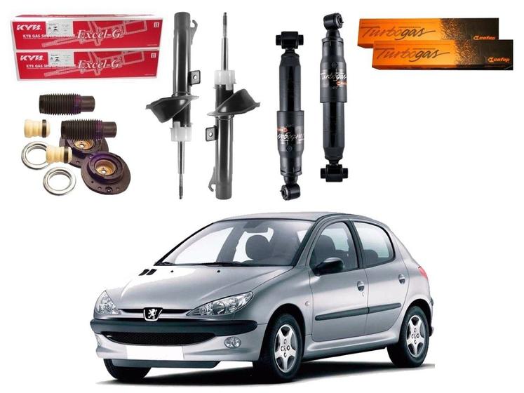 Imagem de Kit amortecedor dianteiro traseiro kayaba peugeot 206 1.4 2004 a 2010