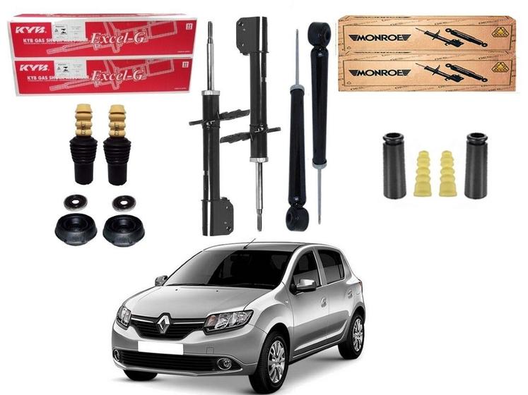 Kit amortecedor dianteiro traseiro kayaba renault sandero 1.0 1.6 2014 a 2019 Menor preço em Kit amortecedor dianteiro traseiro kayaba renault sandero 1.0 1.6 2014 a 2019