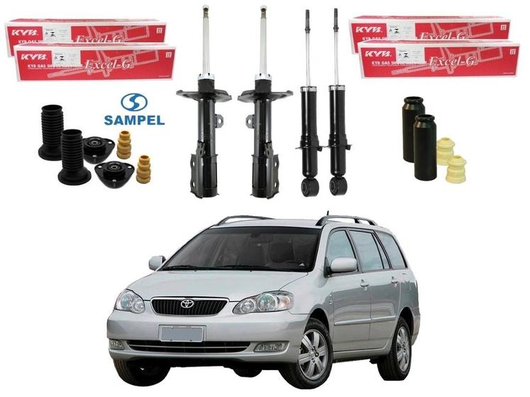 Kit amortecedor dianteiro traseiro kayaba sampel original toyota ...