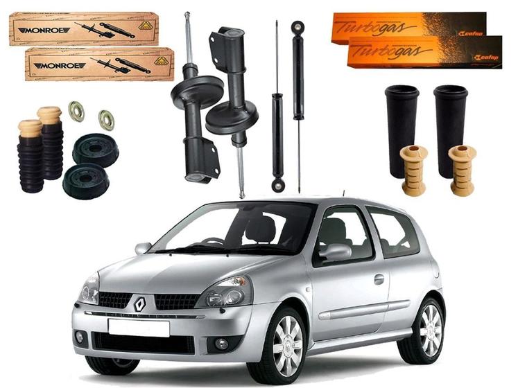 Imagem de Kit amortecedor dianteiro traseiro monroe cofap original renault clio 1.6 2003 a 2011