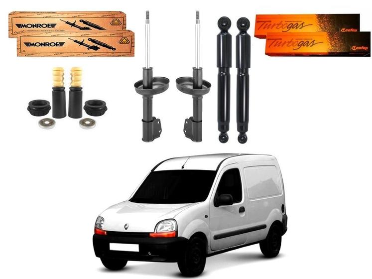 Imagem de Kit amortecedor dianteiro traseiro monroe cofap original renault kangoo 1.0 1.6 1999 a 2005