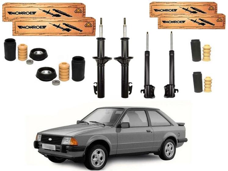 Imagem de Kit amortecedor dianteiro traseiro monroe ford escort 1.6 1.8 1983 a 1994