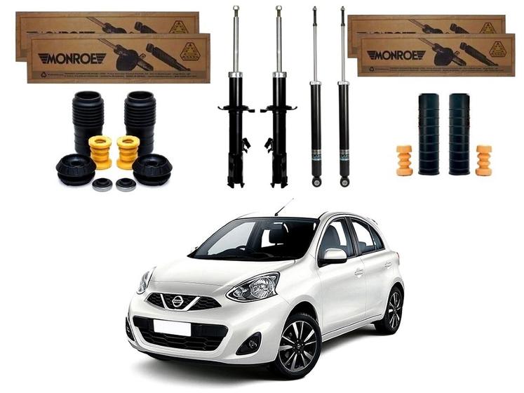 Kit amortecedor dianteiro traseiro monroe nissan march 1.0 1.6 2015 a 2020 Menor preço em Kit amortecedor dianteiro traseiro monroe nissan march 1.0 1.6 2015 a 2020