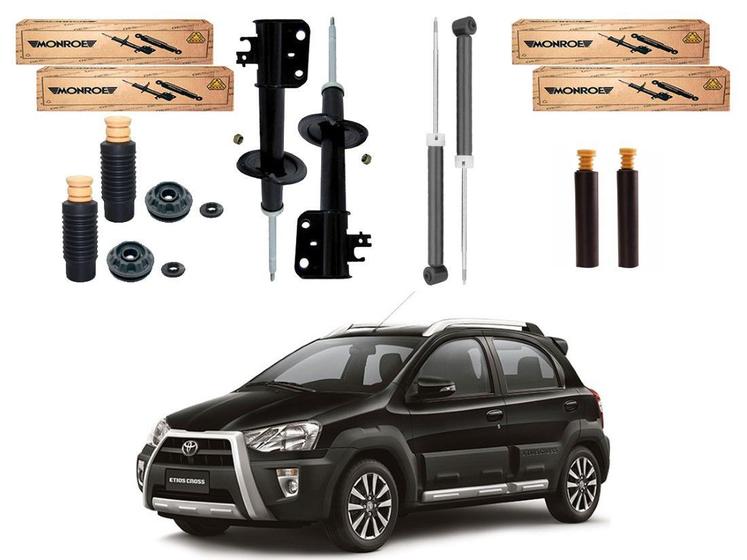 Imagem de Kit amortecedor dianteiro traseiro monroe original toyota etios cross 1.5 2014 a 2019