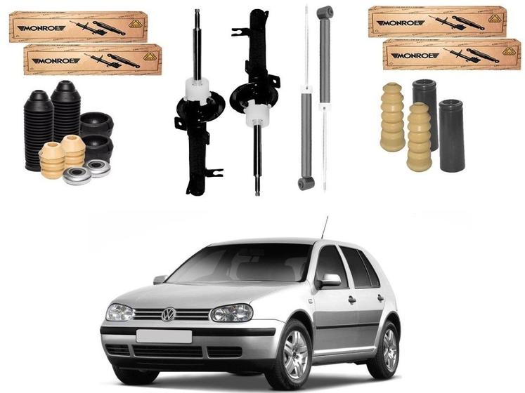 Kit amortecedor dianteiro traseiro monroe original volkswagen golf 1.6 2.0 1998 a 2006 Menor preço em Kit amortecedor dianteiro traseiro monroe original volkswagen golf 1.6 2.0 1998 a 2006