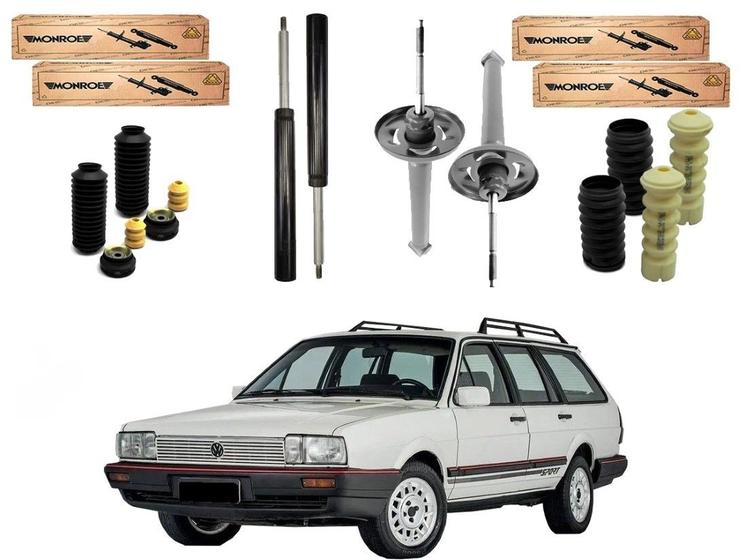 Imagem de Kit amortecedor dianteiro traseiro monroe original volkswagen santana quantum 1.8 2.0 1984 a 1990