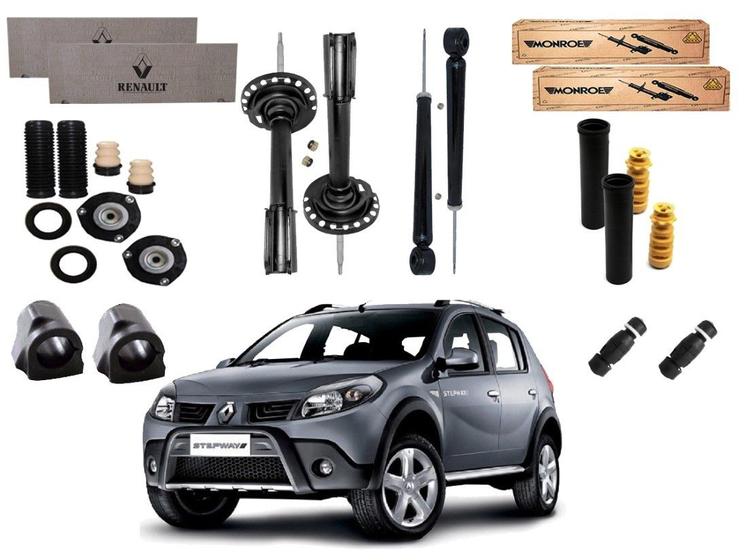 Imagem de Kit amortecedor dianteiro traseiro monroe renault sandero stepway 1.6 2008 a 2013