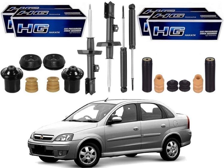 Kit amortecedor dianteiro traseiro nakata chevrolet corsa novo 1.8 2003 a 2009 Menor preço em Kit amortecedor dianteiro traseiro nakata chevrolet corsa novo 1.8 2003 a 2009