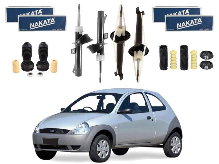 Kit amortecedor dianteiro traseiro nakata ford ka 1.0 1997 a 2007 Menor preço em Kit amortecedor dianteiro traseiro nakata ford ka 1.0 1997 a 2007