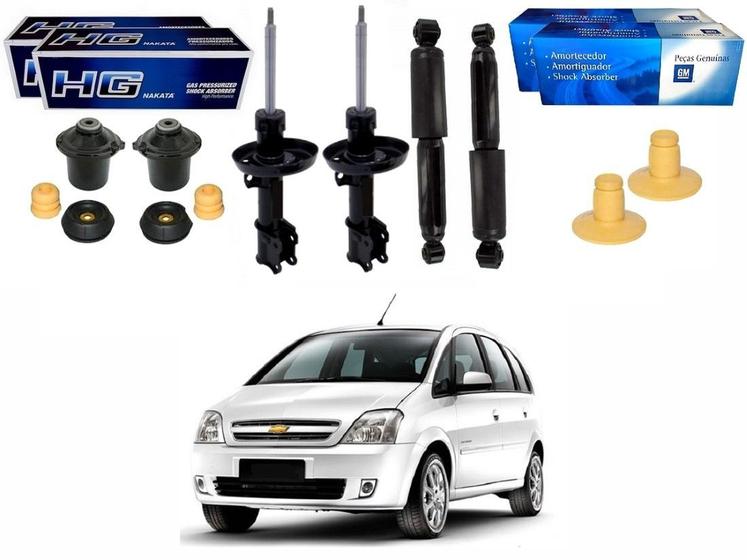 Imagem de Kit amortecedor dianteiro traseiro nakata original chevrolet meriva 1.8 2004 a 2012