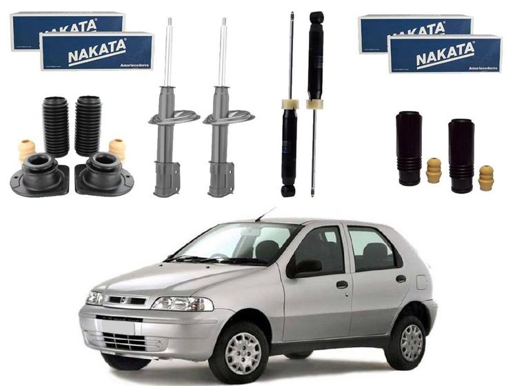 Imagem de Kit amortecedor dianteiro traseiro nakata original fiat palio 1.0 1.3 2001 a 2003