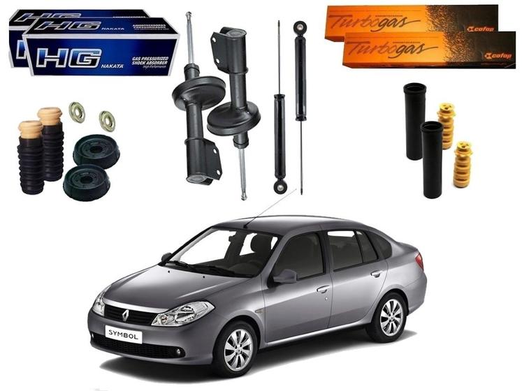 Imagem de Kit amortecedor dianteiro traseiro nakata renault symbol 1.6 2009 a 2013