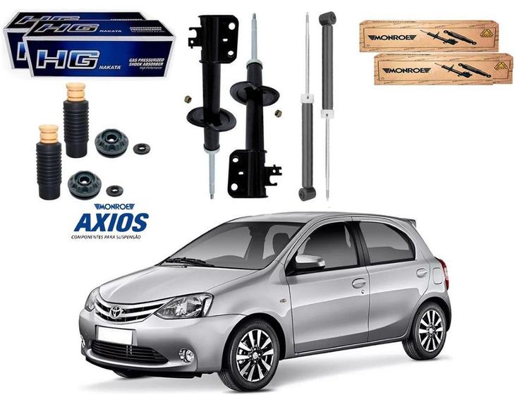 Imagem de Kit amortecedor dianteiro traseiro nakata toyota etios 1.3 1.5 2012 a 2016