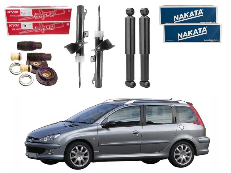 Imagem de Kit amortecedor dianteiro traseiro peugeot 206 sw 1.4 1.6 2005 a 2009