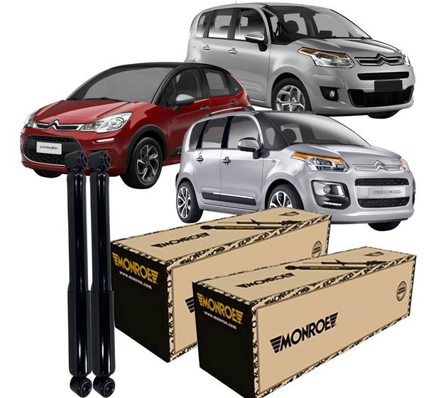 Imagem de Kit Amortecedor Monroe Traseiro Citroen C3 1.5 2014